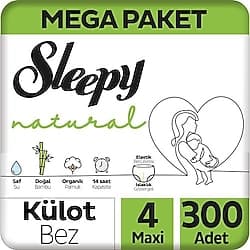 Sleepy Natural 4 Numara Maxi 100'lü 3 Adet Külot Bez ürün görseli