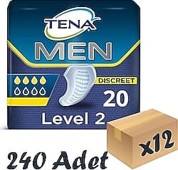 Tena Level 2 Orta Boy M Beden 4 Damla 20'li 12 Paket Erkek Mesane Pedi ürün görseli