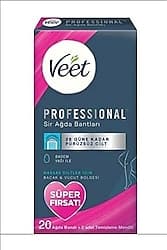 Veet Professional Hassas Ciltler için Bacak ve Vücut Bölgesi 20'li Sir Ağda Bandı ürün görseli