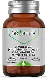 Venatura Magnezyum Bisglisinat Sitrat ve P-5-P Vitamin B6 60 Kapsül ürün görseli