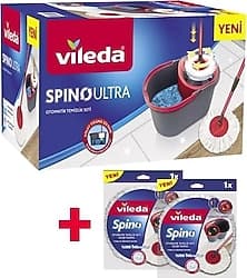 Vileda Spino Ultra Otomatik Temizlik Seti + 2 Yedek Paspas ürün görseli