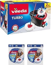 Vileda Turbo Pedallı Temizlik Sistemi + 2 Adet Yedek Paspas ürün görseli