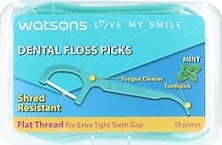 Watsons Floss Picks Nane Aromalı 50'li Kürdanlı Diş İpi ürün görseli